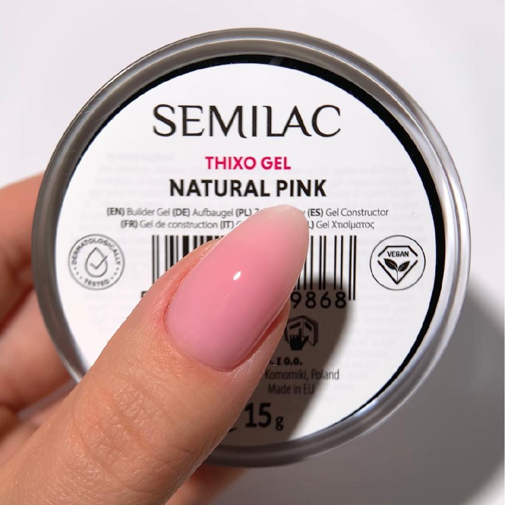 Semilac Semilac Jelly Builder Gel Thixo Gel Natural Pink 0.53 Oz Gel Nail Polish