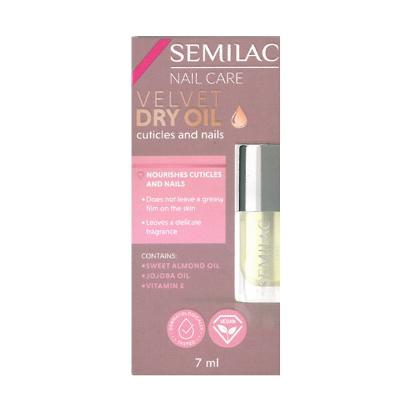Semilac Semilac Nail Care Velvet Dry Oil For Nails And Cuticles 7 Ml Gel Nail Polish