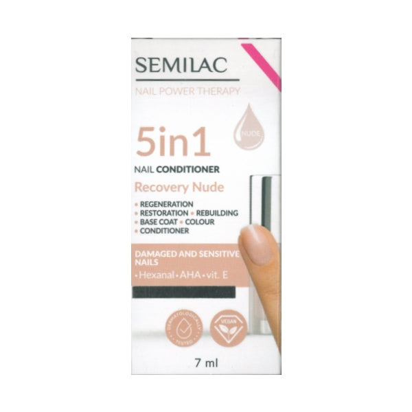 semilac Semilac Nail Power Therapy 5 in 1 RECOVERY NUDE Nail Conditioner 7 ml Gel Nail Polish