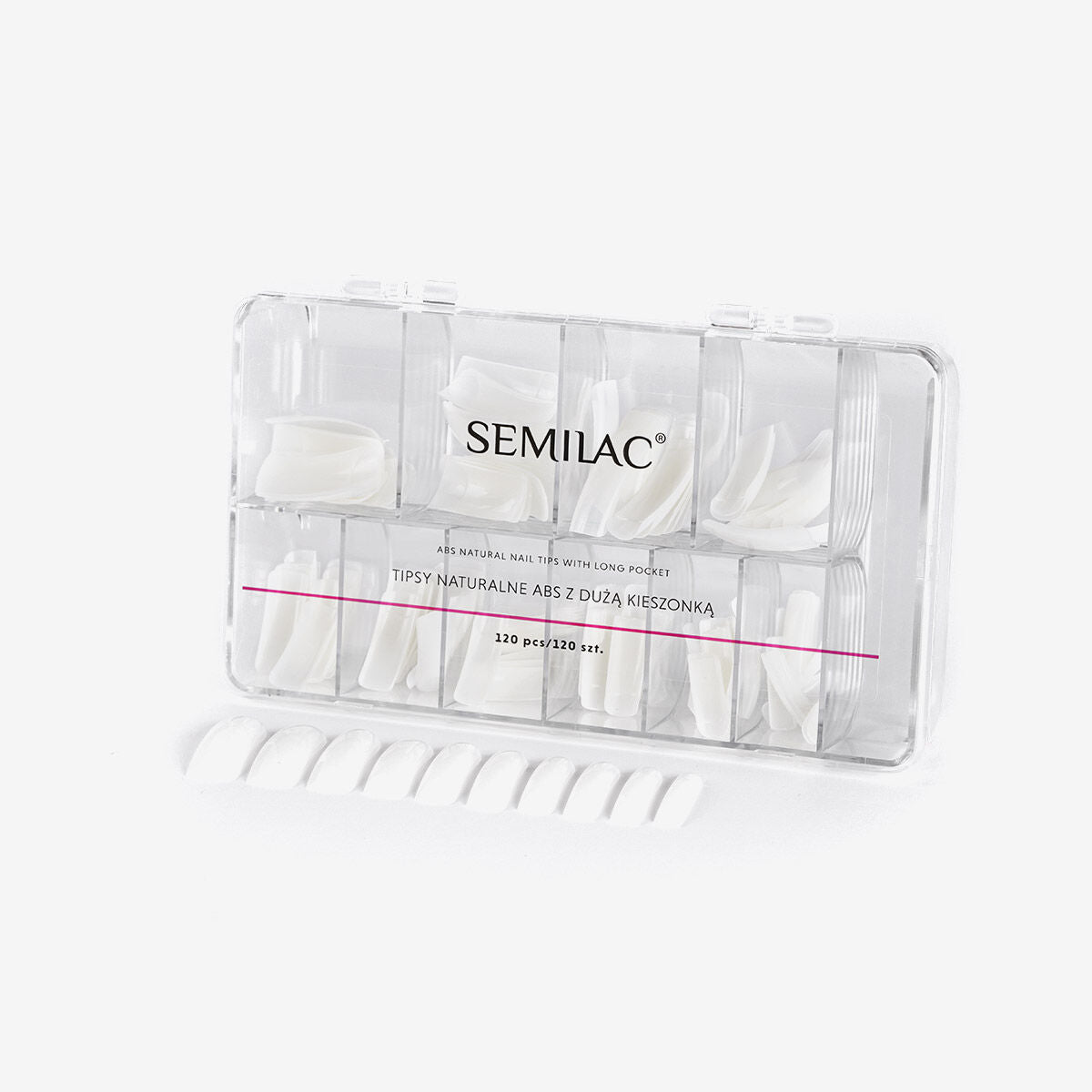 semilac Semilac Milky Nail Tips 120 pcs. Nail Tools