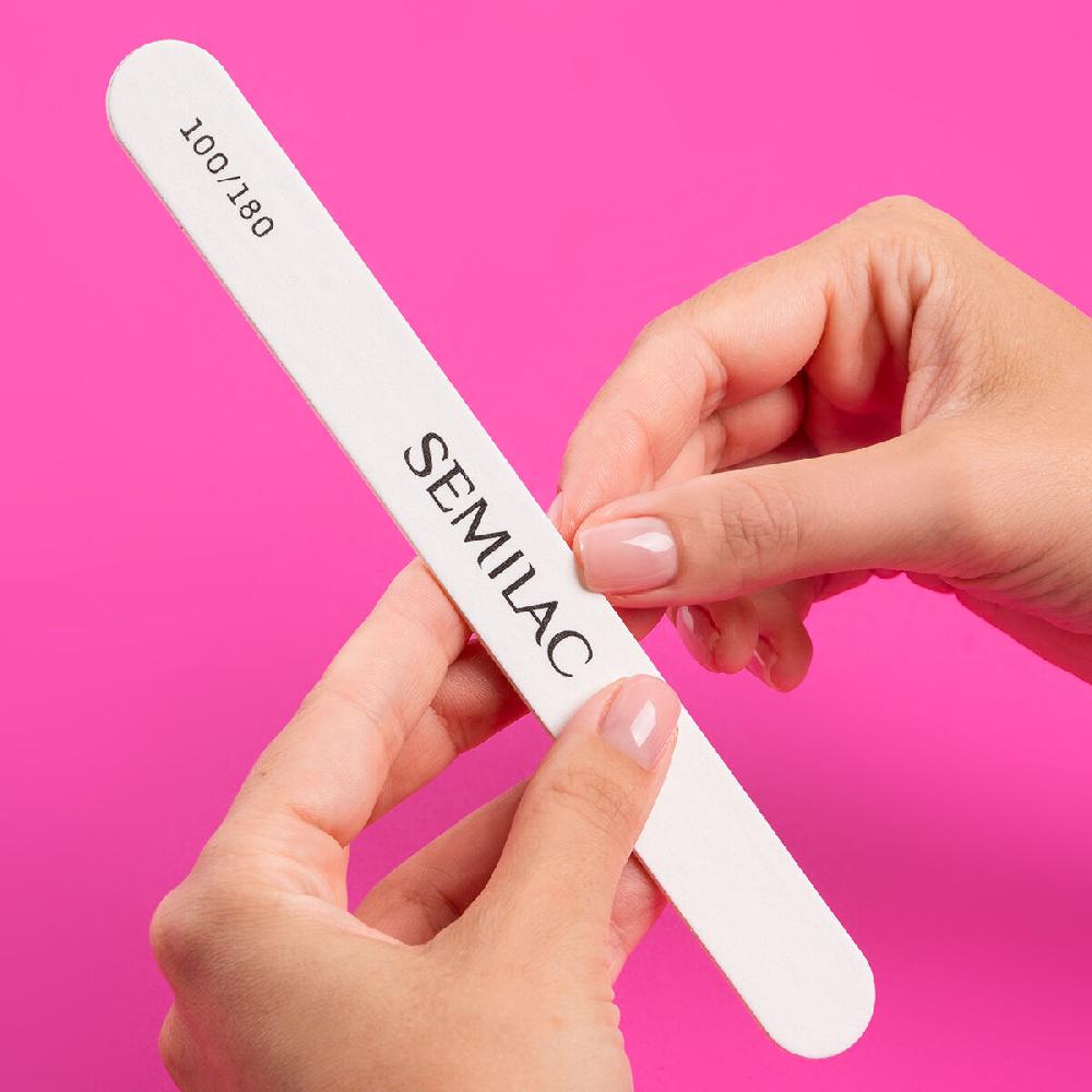 Semilac Semilac Wooden Nail File White 100/180 Nail Tools
