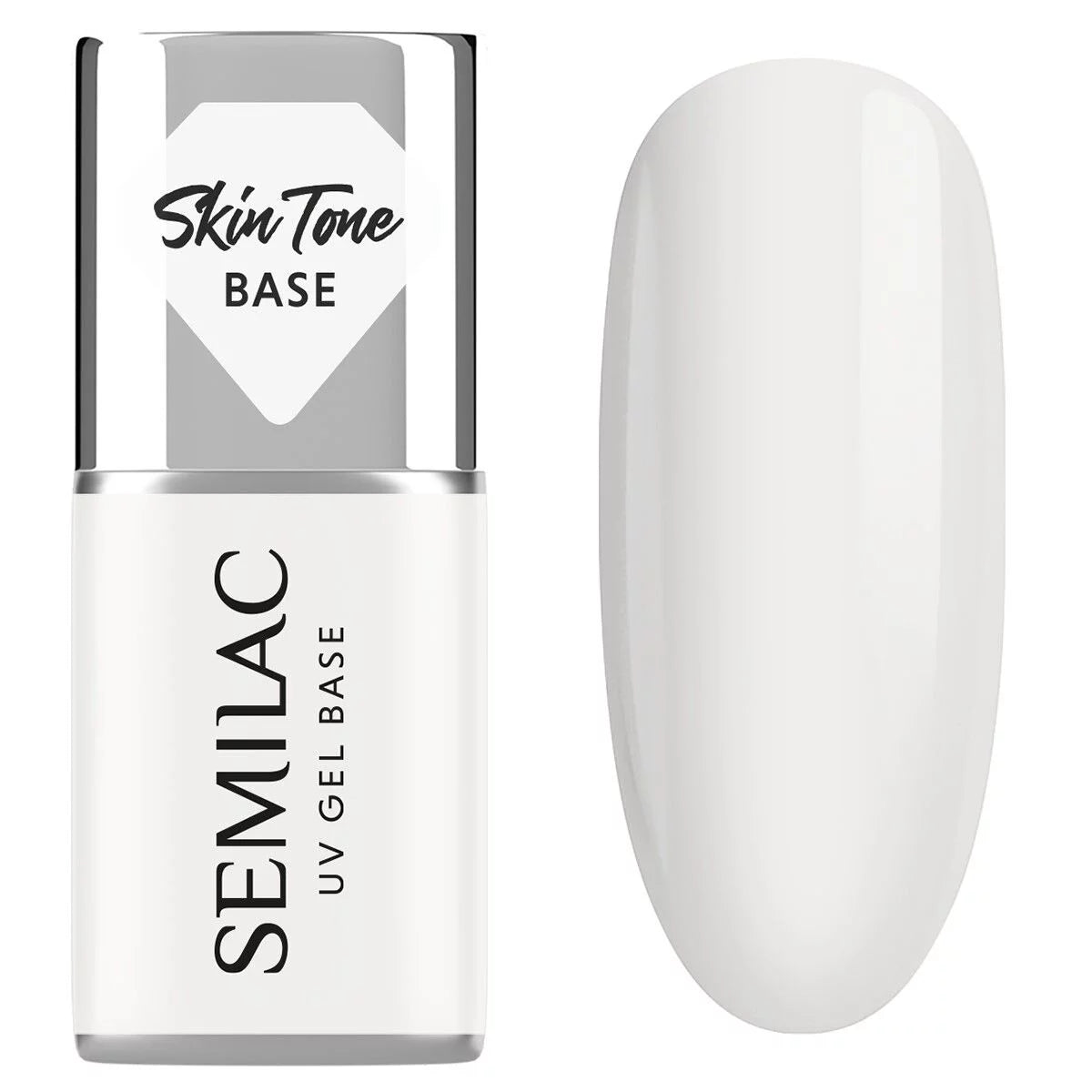 semilac Skin Tone Cover BASE Coconut Cream - Semilac Soak Off Gel / Hybrid Nail Polish UV Hybrid Base/Top