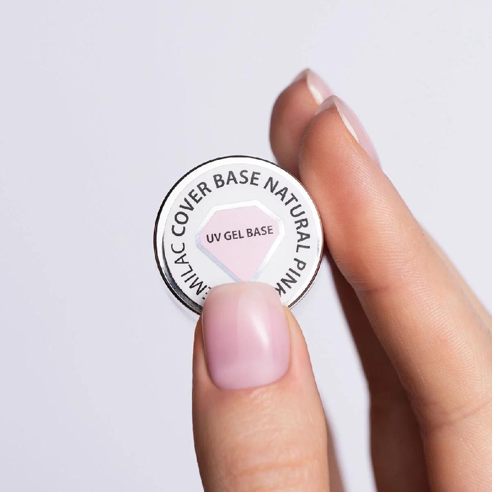 Semilac Skin Tone Cover BASE Natural Pink - Semilac Soak Off Gel / Hybrid Nail Polish UV Hybrid Base/Top