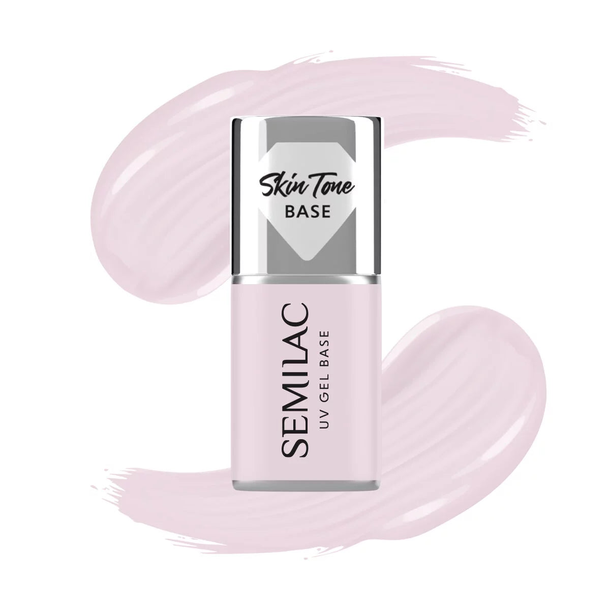 semilac Skin Tone Cover BASE Natural Pink - Semilac Soak Off Gel / Hybrid Nail Polish UV Hybrid Base/Top