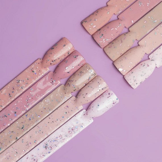 Semilac T22 FLOWER FLAKES Semilac Top No Wipe 7ml - Soak Off Gel / Hybrid Nail Polish UV Hybrid Top