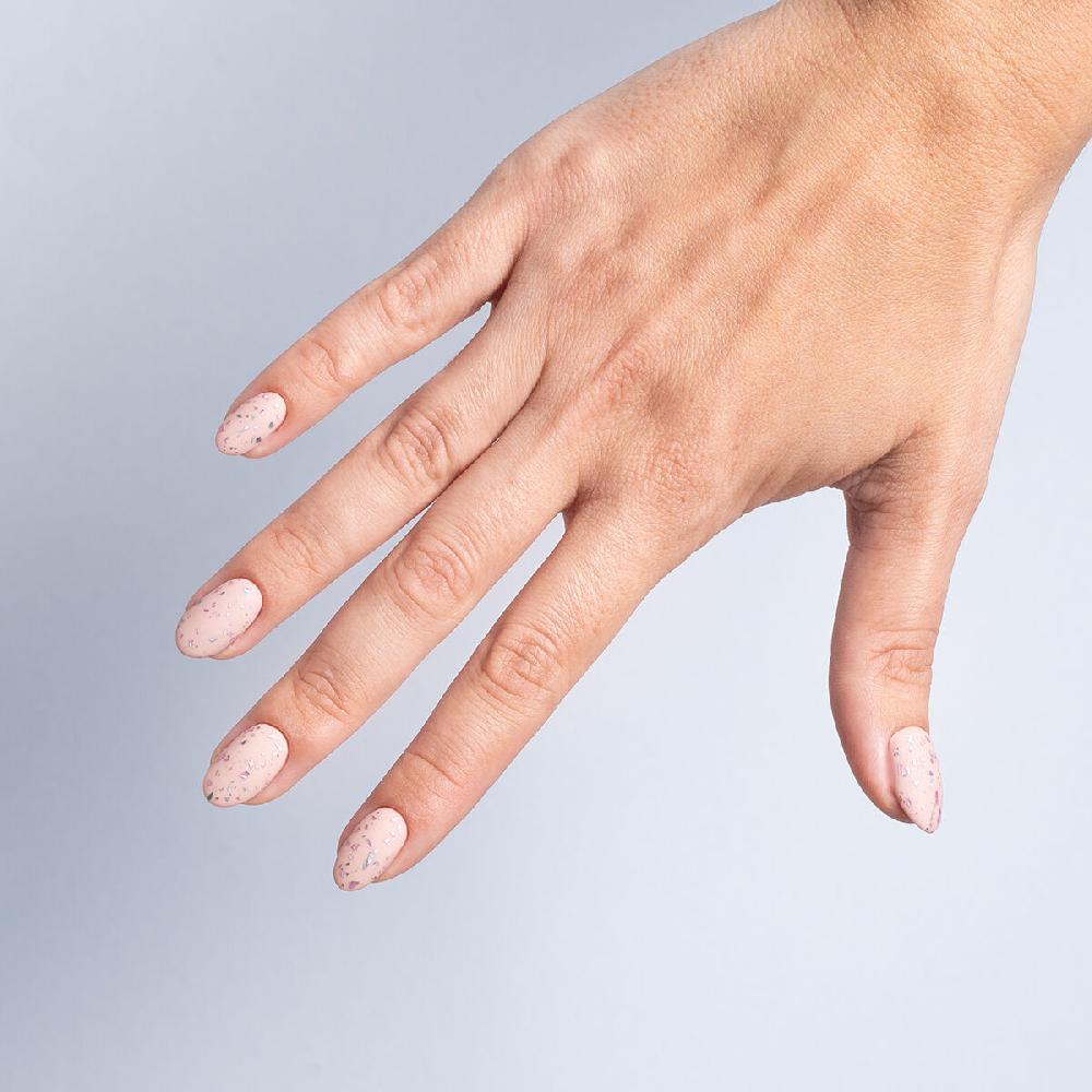 Semilac T23 FLOWER FLAKES Semilac Top MATT No Wipe 7ml - Soak Off Gel / Hybrid Nail Polish UV Hybrid Top