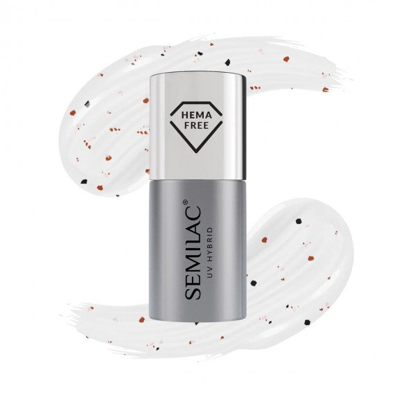 semilac T24 TERAZZO Semilac Top No Wipe 7ml - Soak Off Gel / Hybrid Nail Polish UV Hybrid Top
