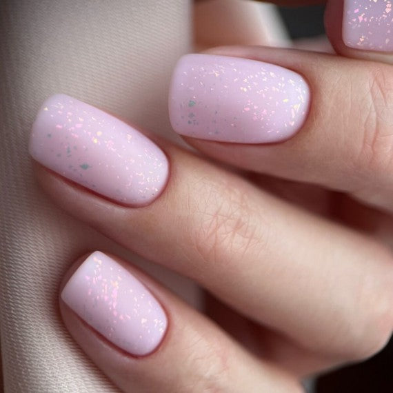 Semilac T26 PEACH GALAXY Semilac Top No Wipe Matte 7ml - Soak Off Gel / Hybrid Nail Polish UV Hybrid Top