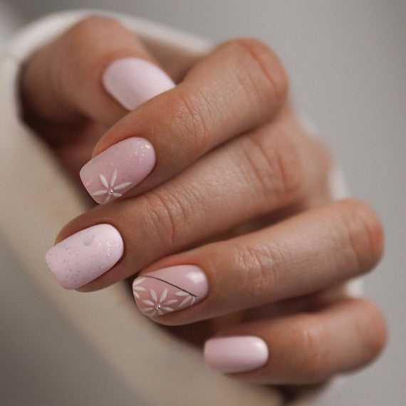 Semilac T26 PEACH GALAXY Semilac Top No Wipe Matte 7ml - Soak Off Gel / Hybrid Nail Polish UV Hybrid Top