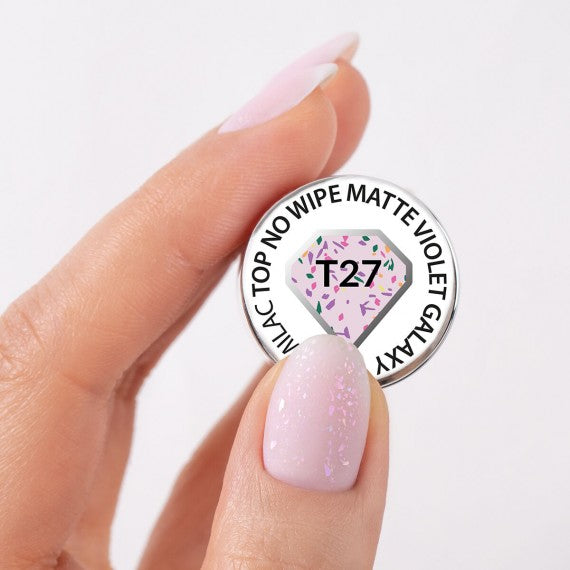 Semilac T27 No Wipe Matte Violet Galaxy 7 Ml UV Hybrid Top