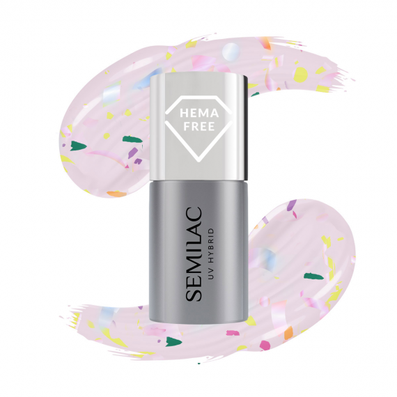 Semilac T27 No Wipe Matte Violet Galaxy 7 Ml UV Hybrid Top