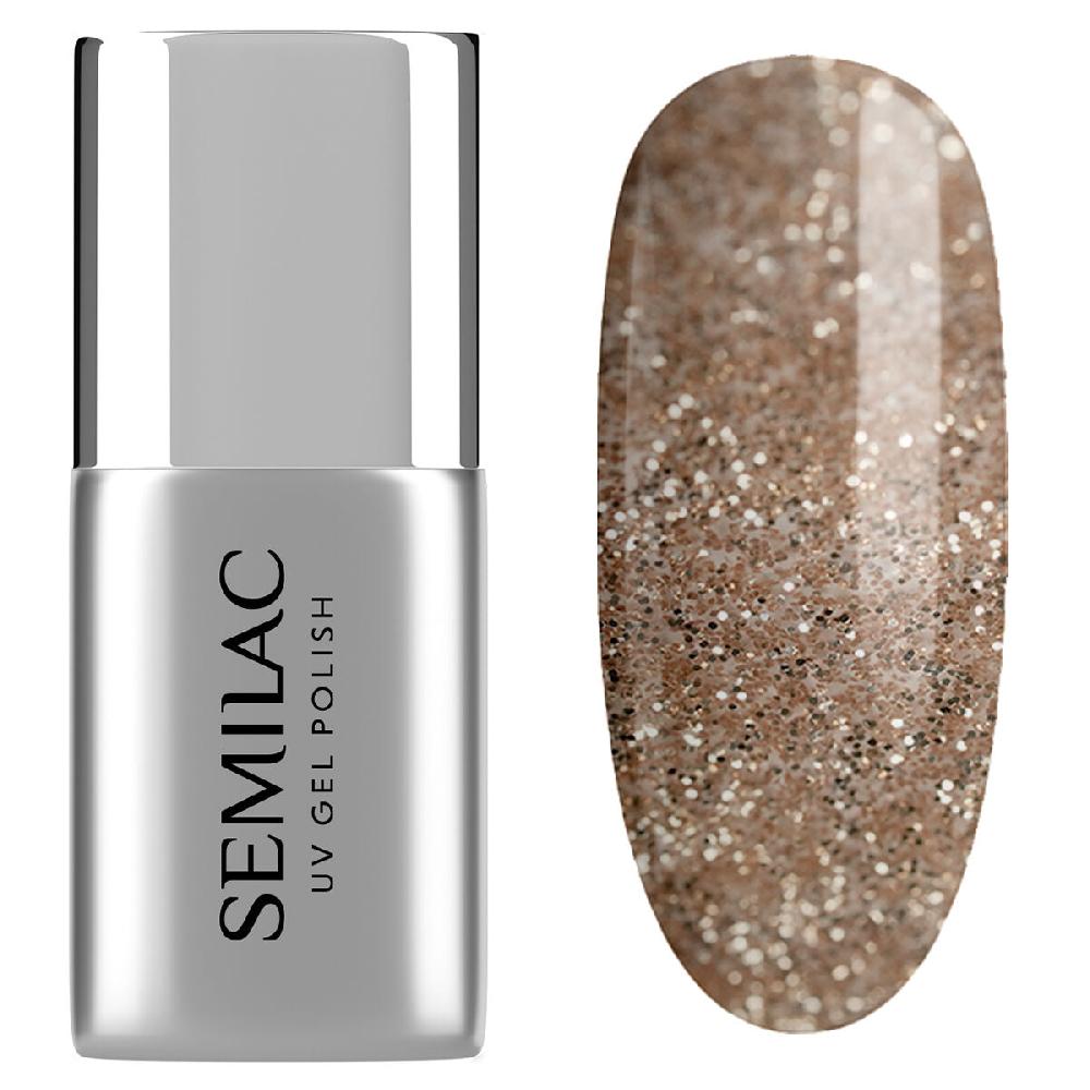 semilac T33 Top No Wipe Old Money - Semilac Soak Off Gel / Hybrid Nail Polish UV Hybrid Top