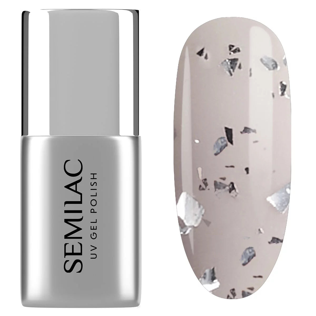 semilac T34 Top No Wipe Frozen - Semilac Soak Off Gel / Hybrid Nail Polish UV Hybrid Color