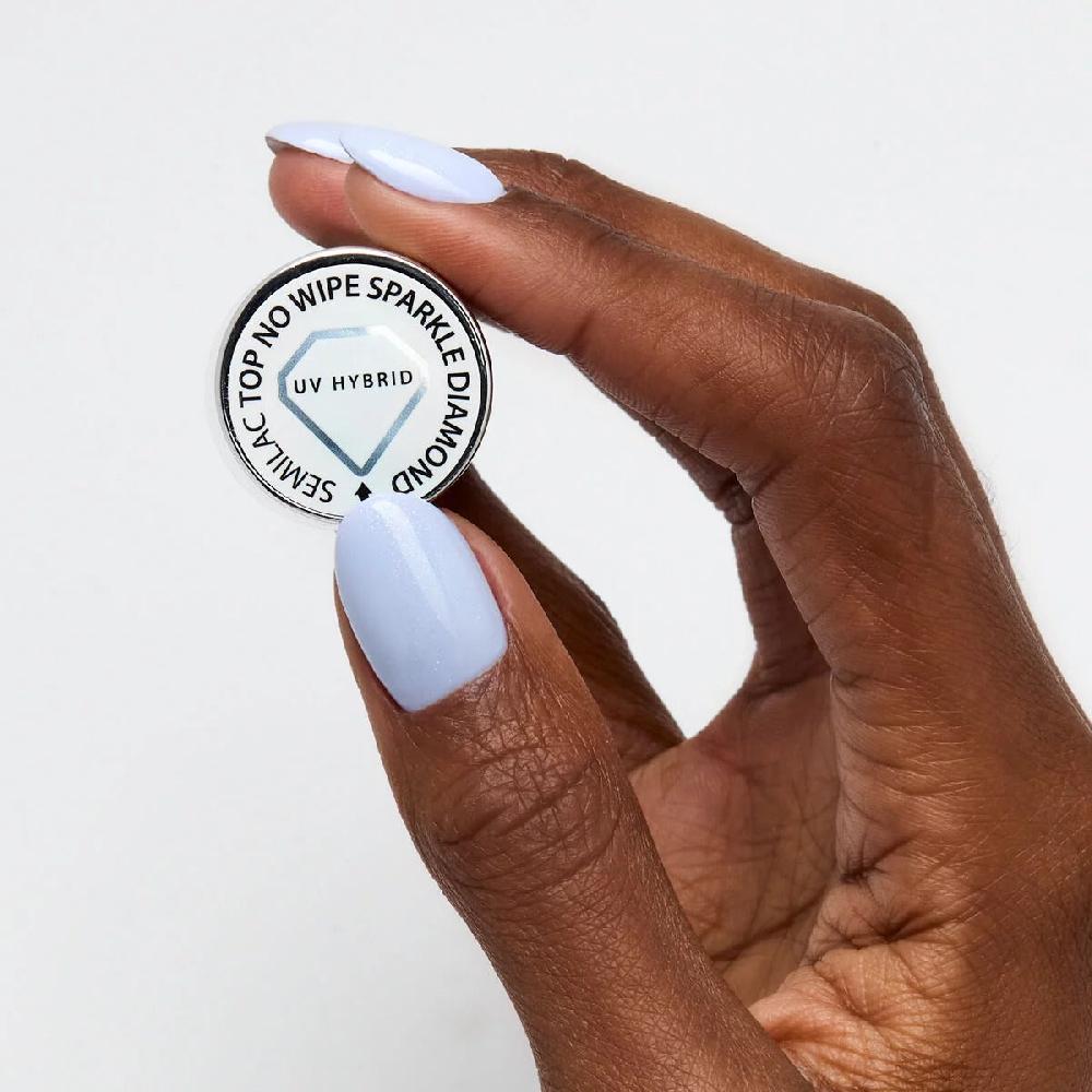 Semilac Top No Wipe SPARKLE DIAMOND - Soak Off Gel / Hybrid Nail Polish UV Hybrid Top