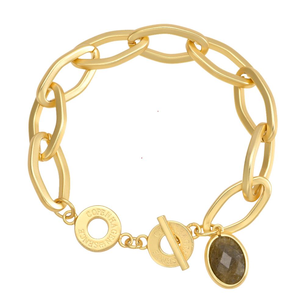 sence copenhagen Ally bracelet - labradorite matt gold plated sence copenhagen Ally bracelet - labradorite matt gold plated