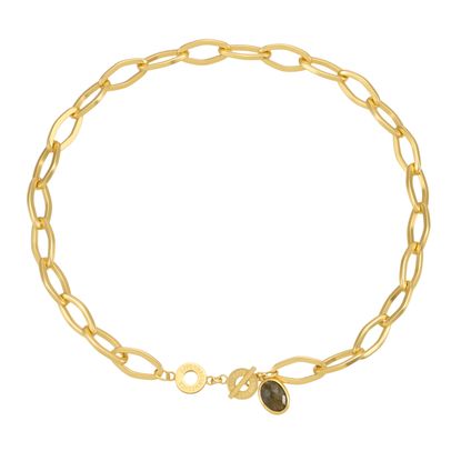 sence copenhagen Ally necklace - labradorite matt gold plated