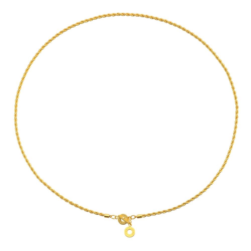 sence copenhagen Amelie Twisted Long necklace - Matt gold plated - 85 CM