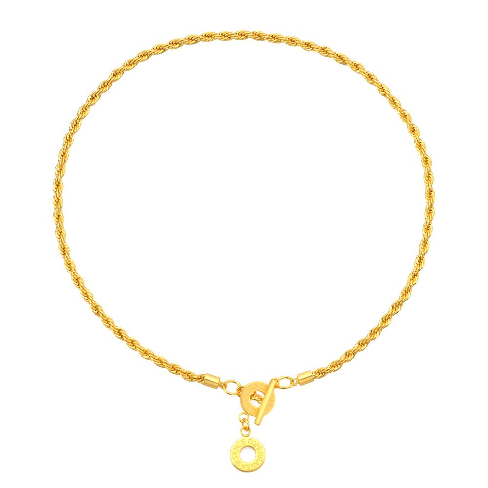 sence copenhagen Amelie Twisted necklace - Matt gold plated - 48 CM