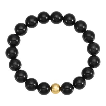 sence copenhagen Berry bracelet - black agate matt gold plated sence copenhagen Berry bracelet - black agate matt gold plated