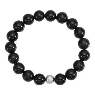 sence copenhagen Berry bracelet - black agate matt silver plated sence copenhagen Berry bracelet - black agate matt silver plated