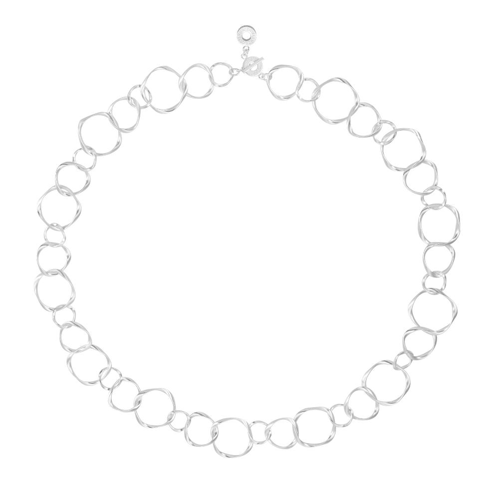 sence copenhagen Diva Necklace - Matt silver plated - 82 CM