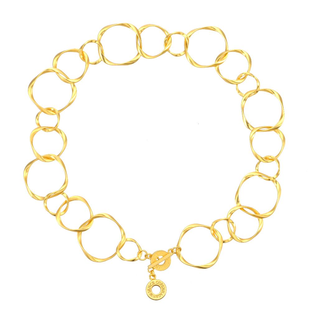 sence copenhagen Diva Short Necklace - Matt gold plated - 48 cm