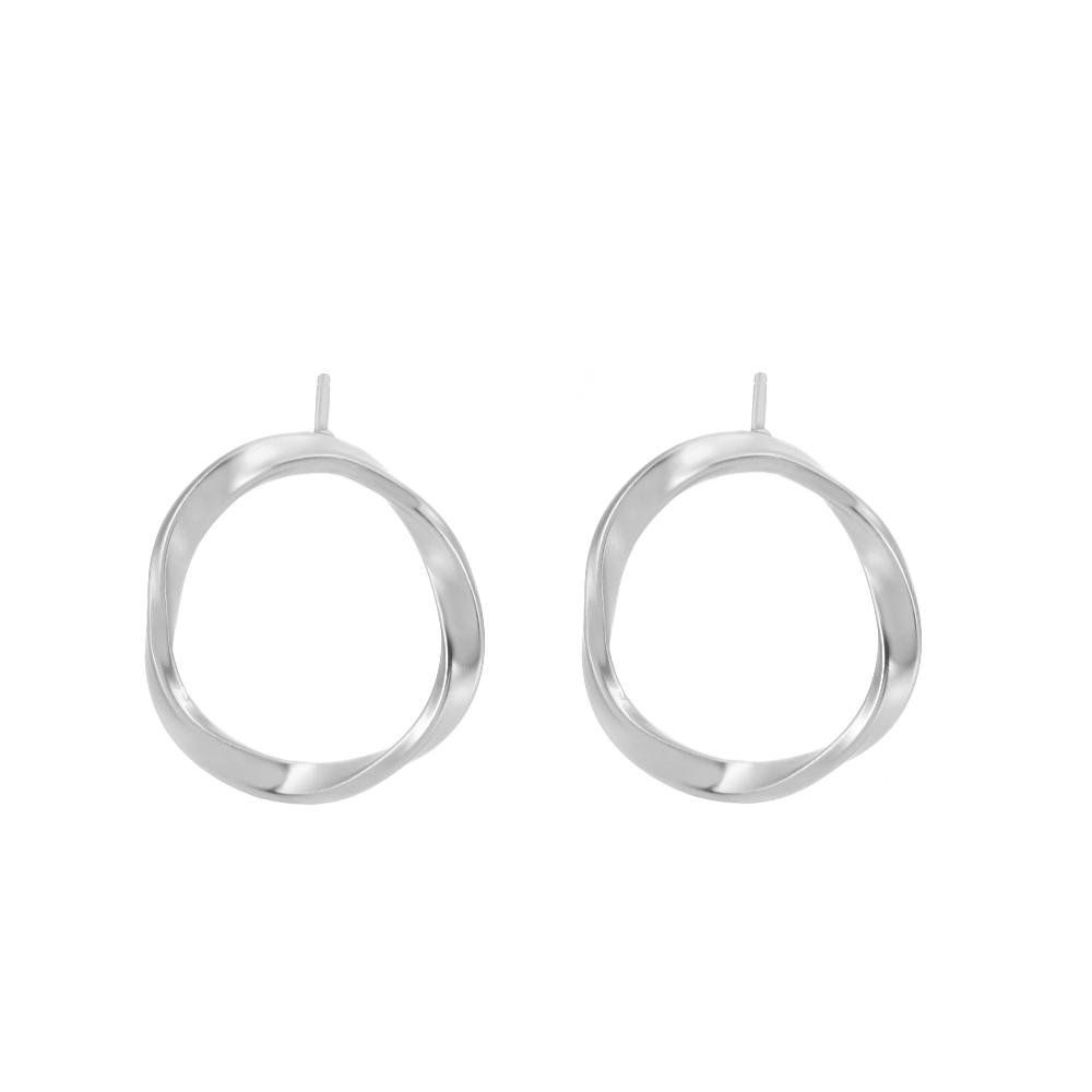 sence copenhagen Diva Stud earrings - Matt silver plated