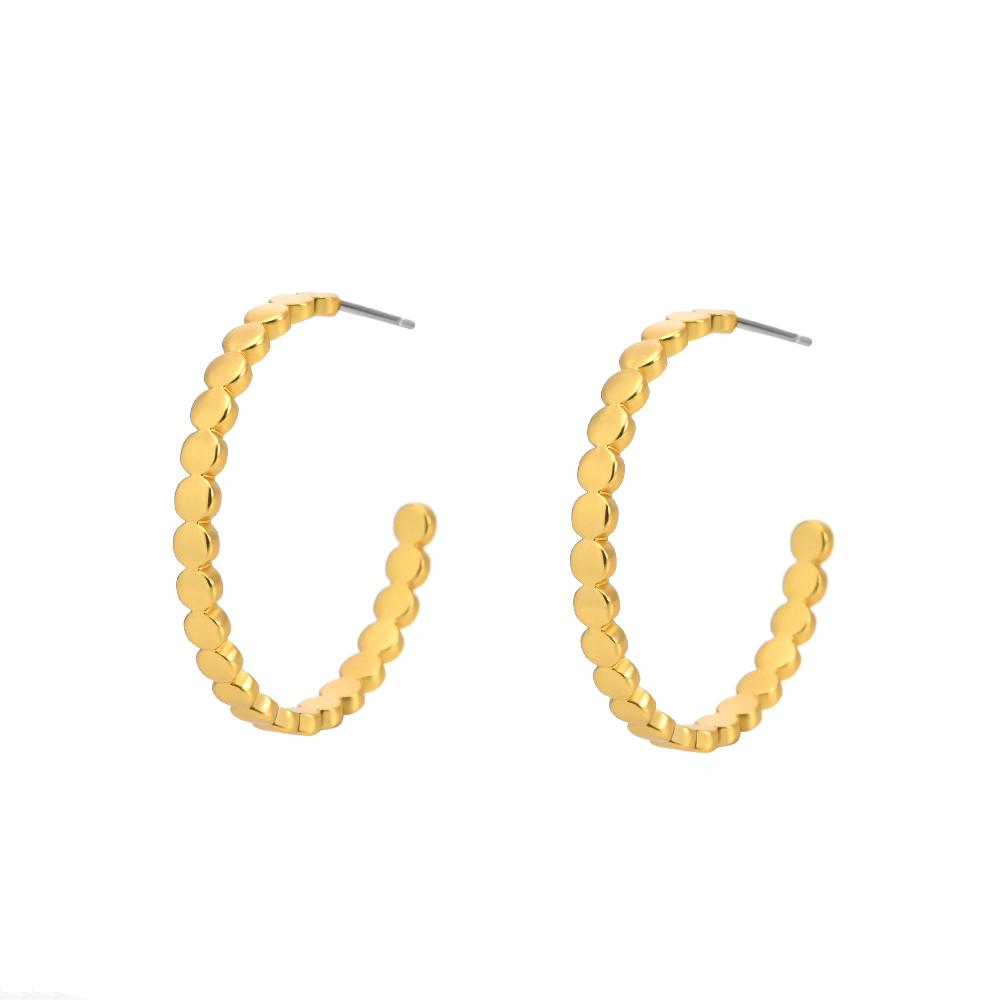 sence copenhagen Dotti Hoops Earrings - Matt gold plated