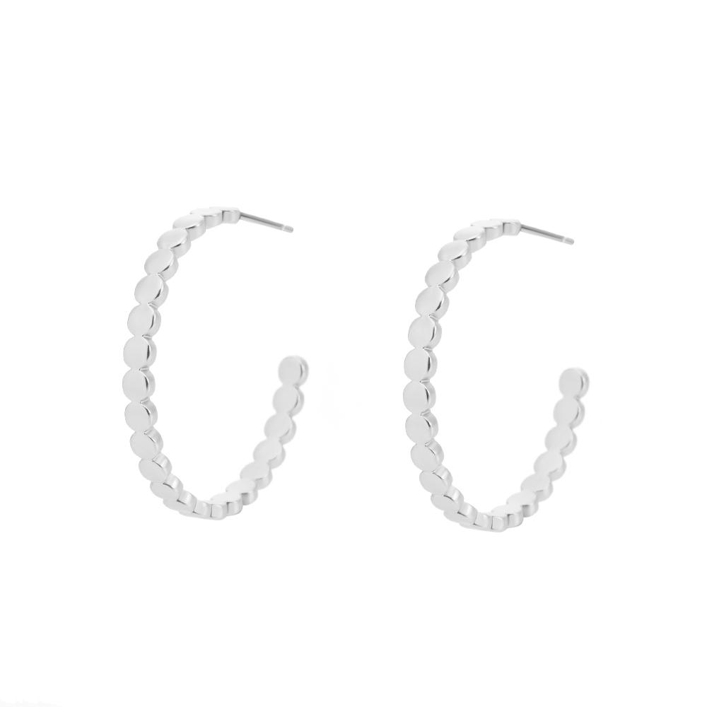 sence copenhagen Dotti Hoops Earrings - Matt silver plated