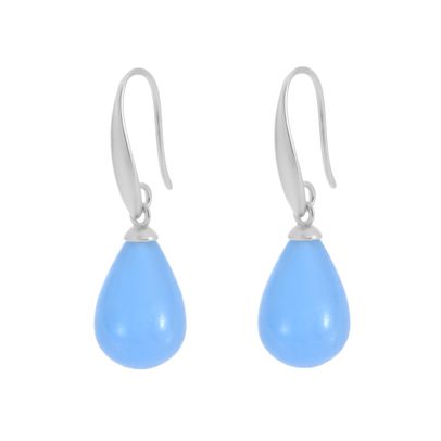 sence copenhagen Drop earrings aqua dyed jade matt silver plated
