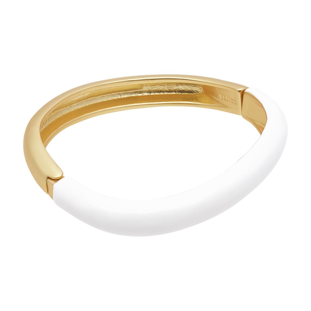 sence copenhagen Enamelove bangle brilliant white and matt gold plated sence copenhagen Enamelove bangle brilliant white and matt gold plated