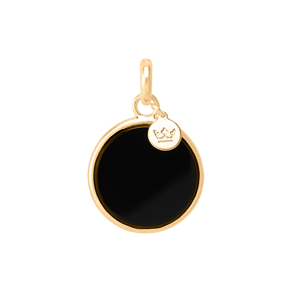 sence copenhagen Essentials charm Disc Black Agate matt gold plated sence copenhagen Essentials charm Disc Black Agate matt gold plated