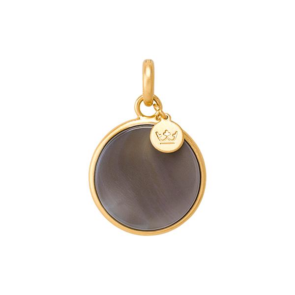 sence copenhagen Essentials charm Disc Grey Agate matt gold plated sence copenhagen Essentials charm Disc Grey Agate matt gold plated