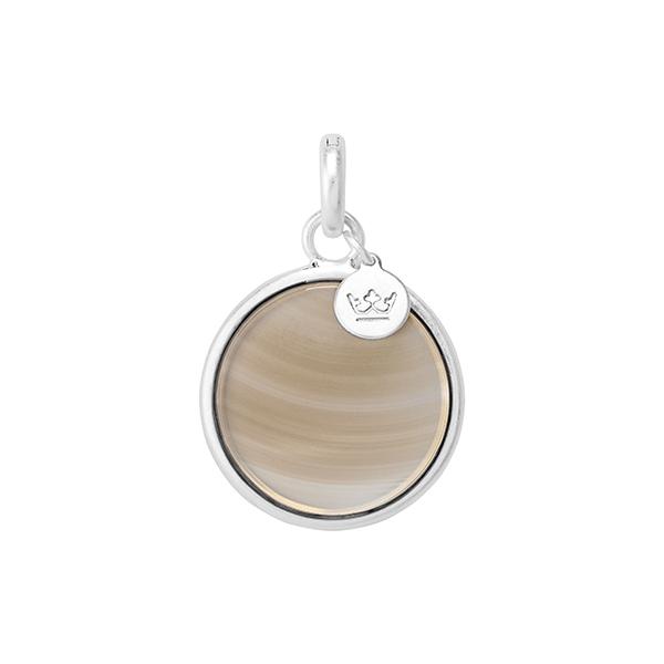 sence copenhagen Essentials charm Disc Grey Agate matt silver plated sence copenhagen Essentials charm Disc Grey Agate matt silver plated