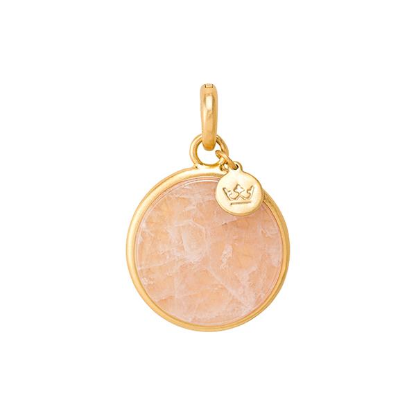 sence copenhagen Essentials charm Disc Rose Quartz matt gold plated sence copenhagen Essentials charm Disc Rose Quartz matt gold plated