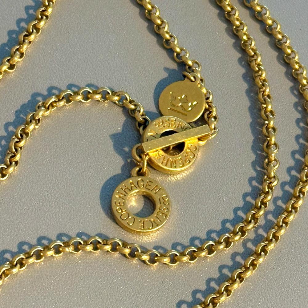 Sence Copenhagen Essentials Classic Necklace - Matt Gold Plated - 90 CM