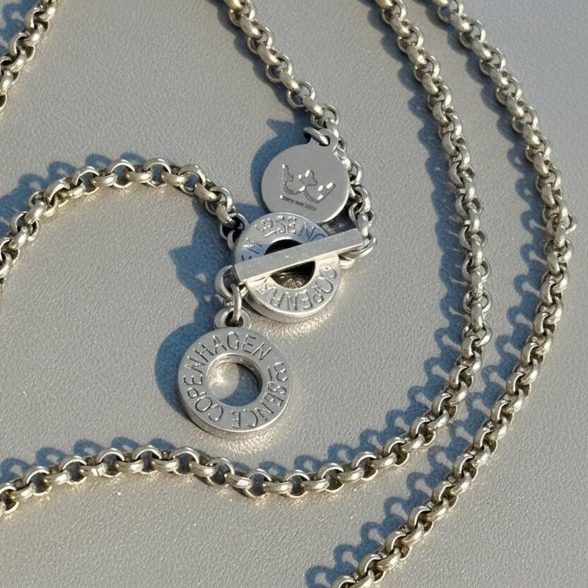 Sence Copenhagen Essentials Classic Necklace - Matt Silver Plated - 90 CM