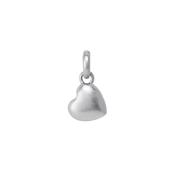 sence copenhagen Essentials heart charm - matt silver plated