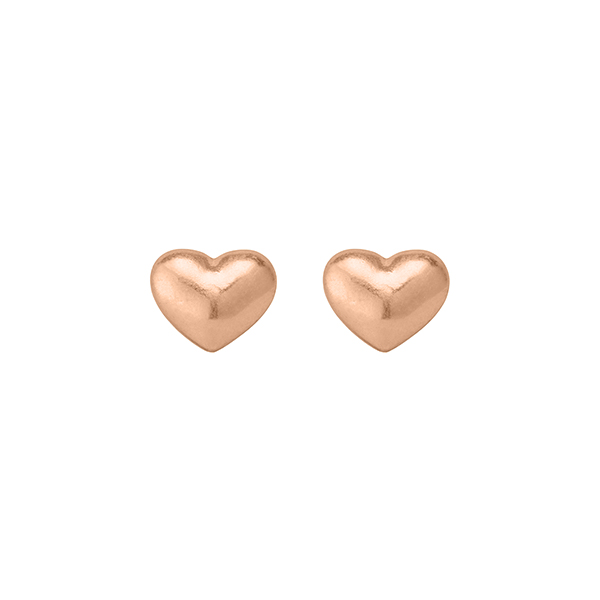 sence copenhagen Essentials Hearts ear studs matt rose gold plated