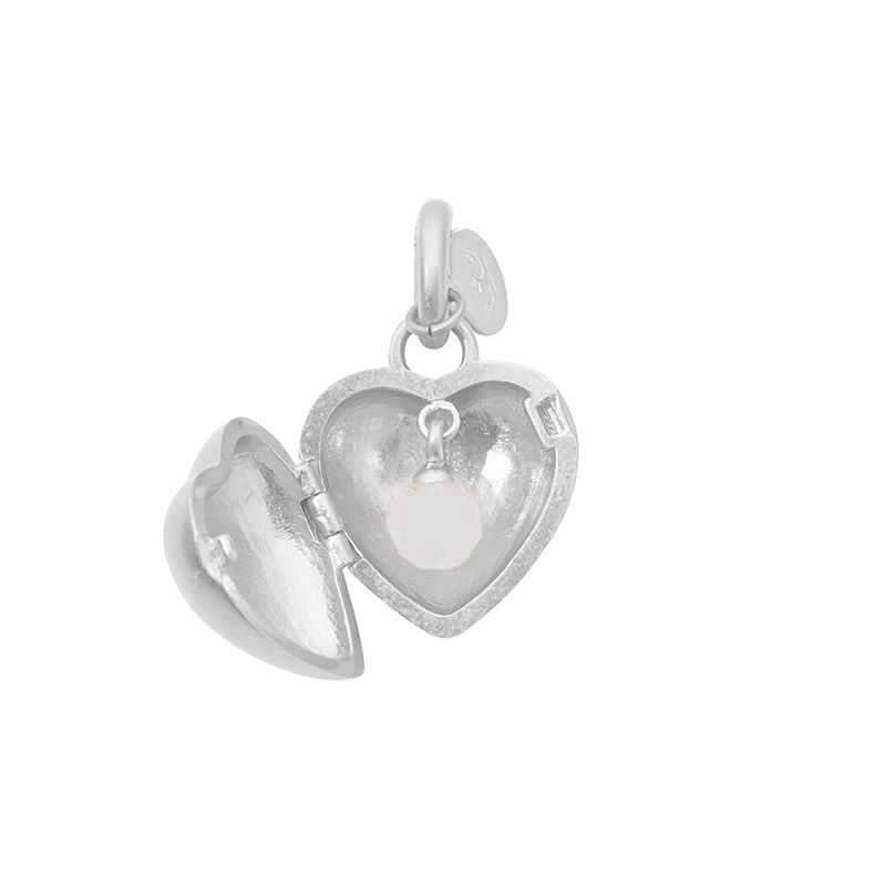 Sence Copenhagen Essentials Love Charm - Matt Silver Plated Open & Close
