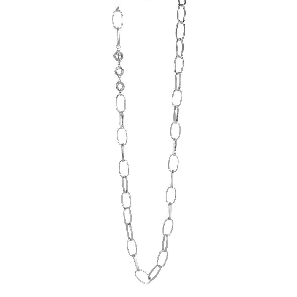 sence copenhagen Essentials Power necklace matt silver plated - 96 CM sence copenhagen Essentials Power necklace matt silver plated - 96 CM