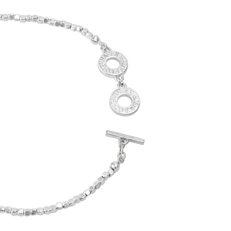 Sence Copenhagen Essentials Solitude Necklace Matt Silver Plated - 46 CM