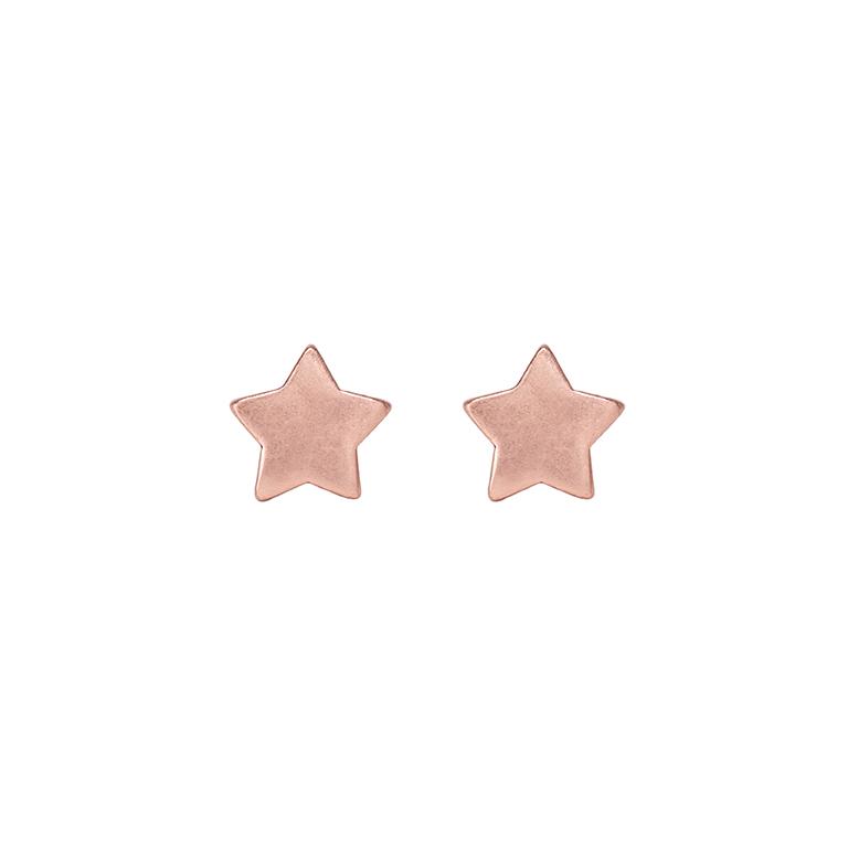 sence copenhagen Essentials Star ear studs matt rose gold plated sence copenhagen Essentials Star ear studs matt rose gold plated