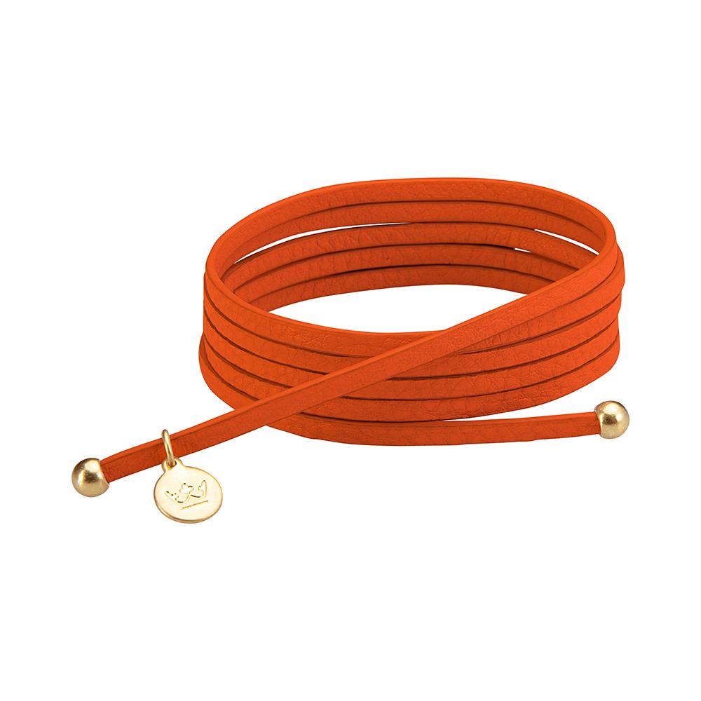 sence copenhagen Essentials strap necklace / bracelet modern ruby leather matt gold plated