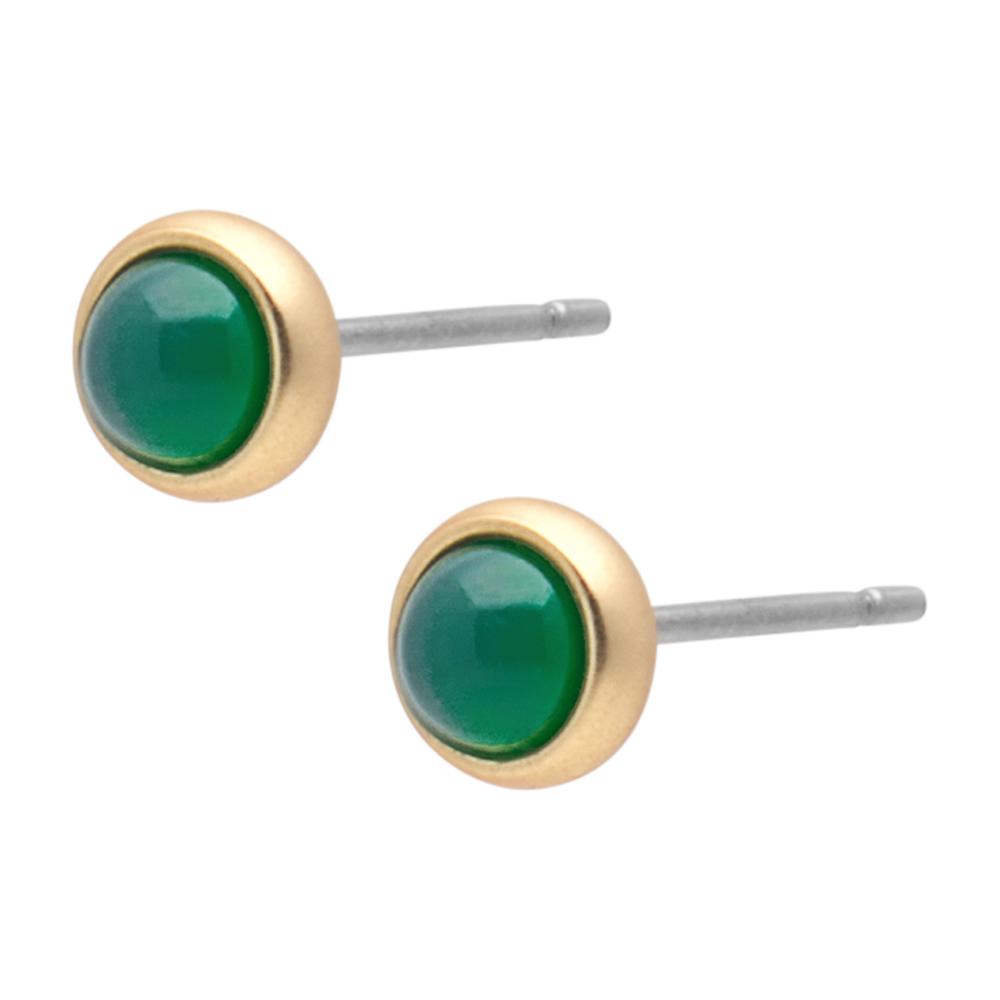 sence copenhagen Lolo earstuds tiny green quartz matt gold plated sence copenhagen Lolo earstuds tiny green quartz matt gold plated