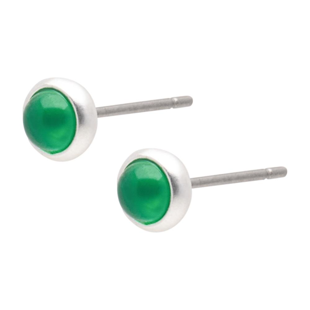 sence copenhagen Lolo earstuds tiny green quartz matt silver plated sence copenhagen Lolo earstuds tiny green quartz matt silver plated