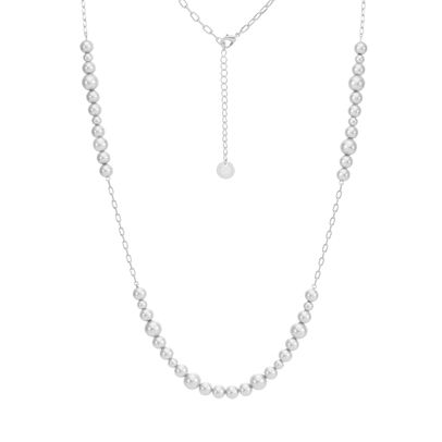 Sence Copenhagen Long Dotti Necklace / Wrapped Bracelet Matt Silver Plated