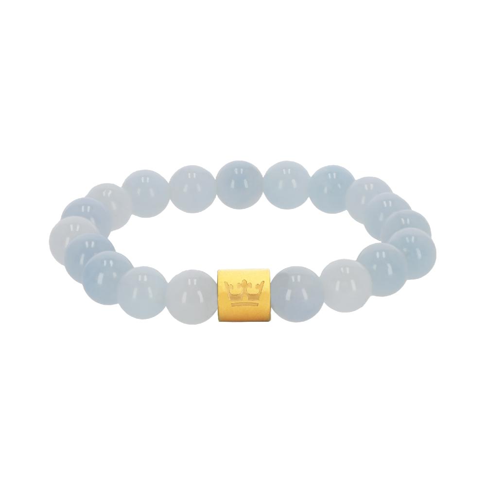 sence copenhagen Natural gems bracelet aquamarine matt gold