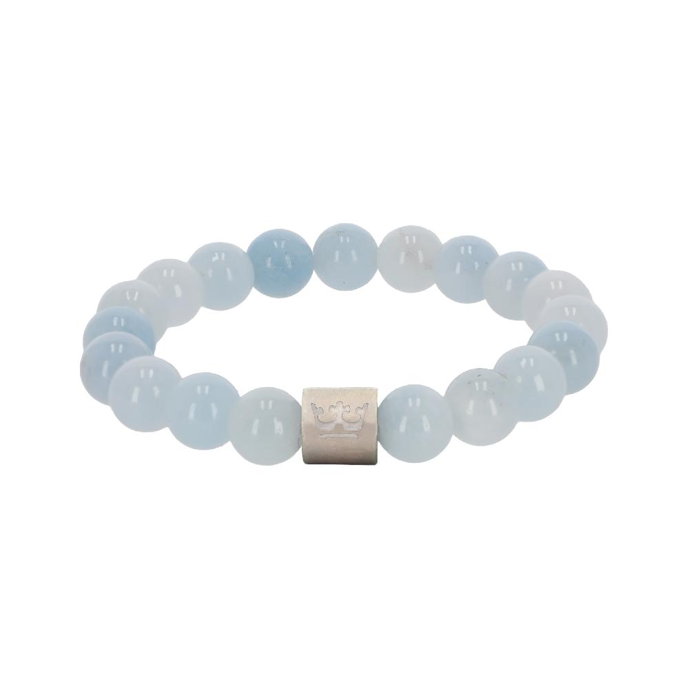 sence copenhagen Natural gems bracelet aquamarine matt silver