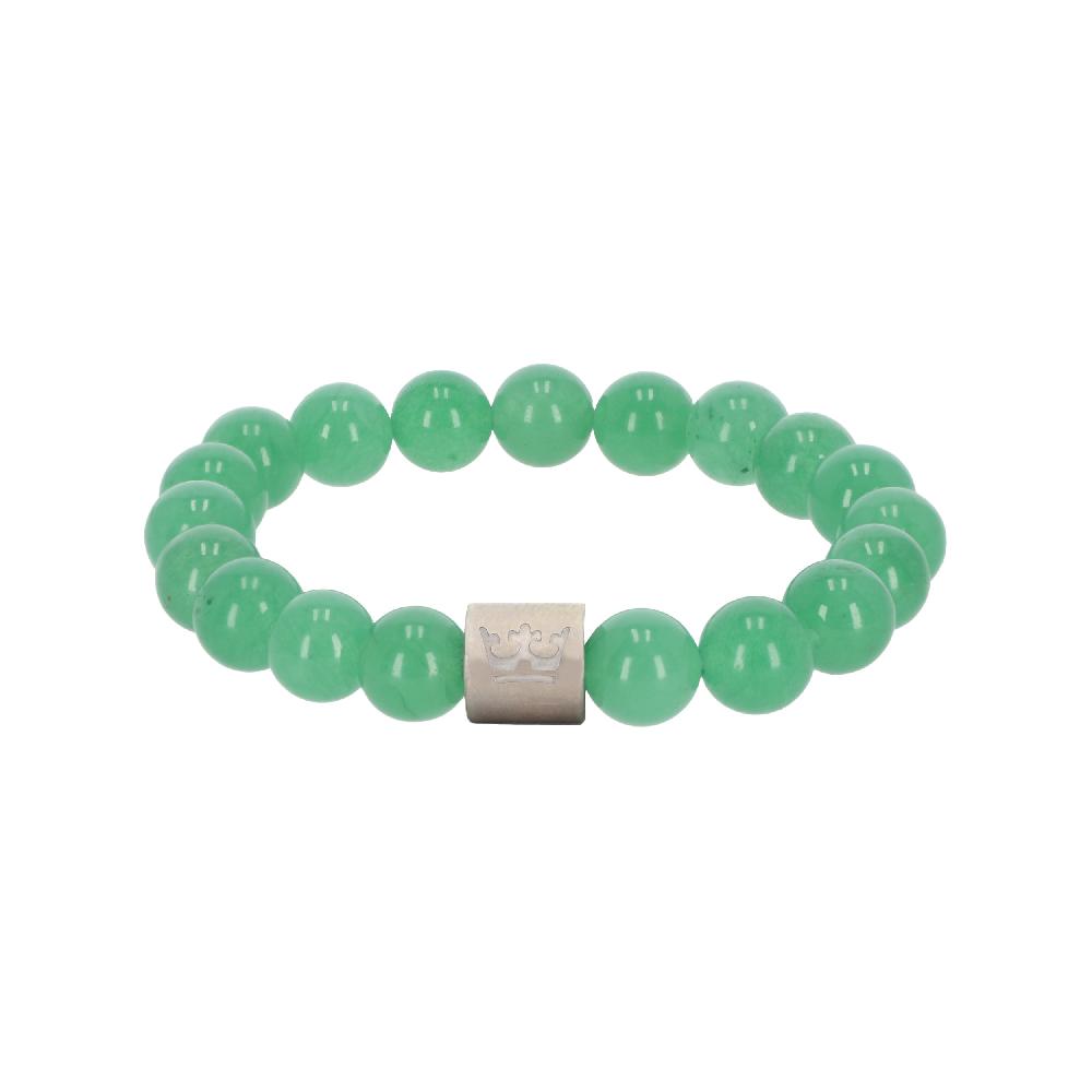 sence copenhagen Natural gems bracelet green aventurine matt silver